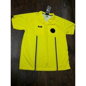 NEW Old Stock REF GEAR Referee S/S Jersey Polo Shirt Yellow NWT Adult Large L